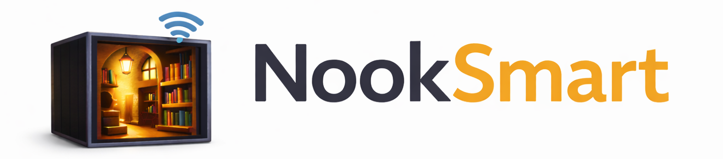 NookSmart — smart book nook lighting and battery eliminator